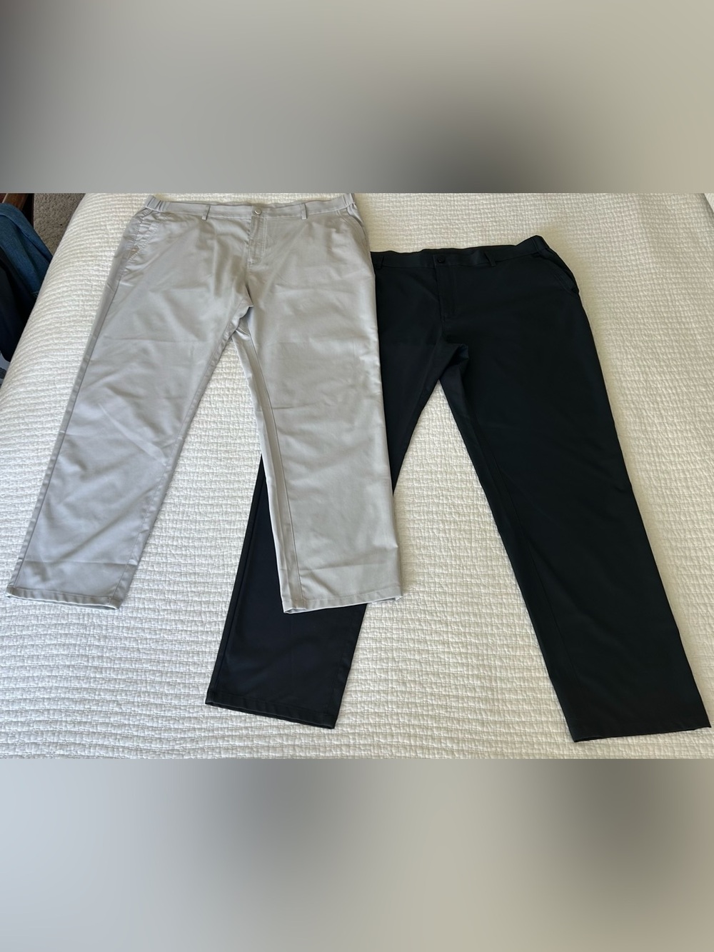 BUNDLE-Jack Archer Jetsetter Tech Pants Men 40/32 Gray/Black Wrinkle Resist Flat